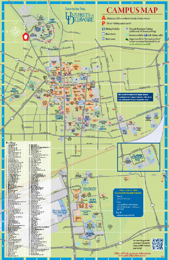 University Of Delaware Campus Map
